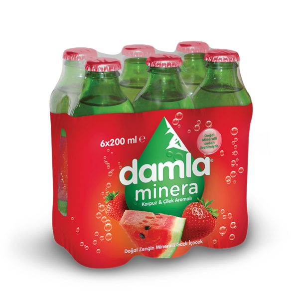 Damla Minera Çilek Karpuz 6x200ml